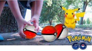 POKEMON GO IN REAL LIFE HOW TO CATCH PIKACHU IN POKEMON GO [upl. by Ybbor]