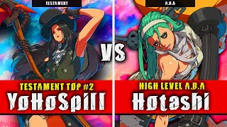 GGST  YoHoSpill Testament VS Hotashi ABA  Guilty Gear Strive High level gameplay [upl. by Cerracchio648]