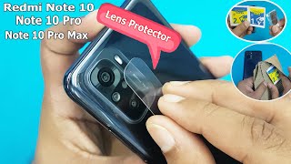 Redmi Note 10  Note 10 Pro  10 Pro Max Camera Lens Screen Protector  How to Apply Lens Protector [upl. by Annet489]