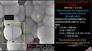 How to measure particle size of nanoparticles using SEM or FESEM images [upl. by Jezrdna]