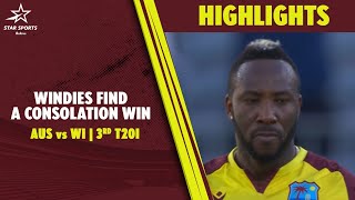 Andre Russell Powers West Indies to make it 21 in Perth  AUS vs WI 3rd T20I Highlights [upl. by Leynad150]