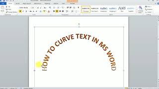 How to Write Curve Text in MS Word [upl. by Telocin269]