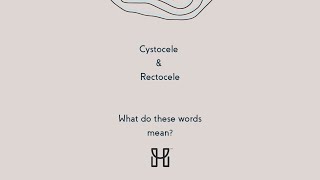 Episode 6 Cystocele amp Rectocele What do these words mean [upl. by Rusel]