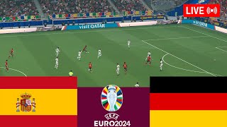 LIVE Spain vs Germany 2024 Euro Cup Full Match  Video game simulation [upl. by Ahsiekim]