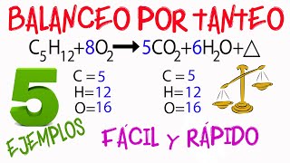 ⚖️ BALANCEO de ecuaciones por TANTEO Fácil y Rápido  QUÍMICA [upl. by Cale]