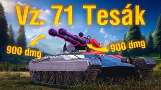 Vz 71 Tesak  New Czech Light Tank with 1800 Damage Burst [upl. by Roosnam]