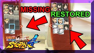 Naruto Storm 4  Missing Characters Fix How to Get RTB Characters Back Efficiently [upl. by Ilak]