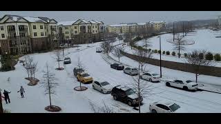 Snowfall Near Elevation Pointe Church A Winter Wonderland in Charlotte [upl. by Badger]