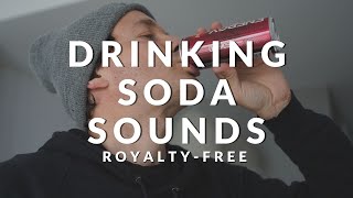 Gulping Sound Effects Drinking Cola And Open Can [upl. by Llerad]