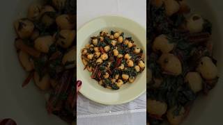 Gnocchi con bietola rossa😊gnocchi ricettesemplici ricetteantiche albanianfood [upl. by Pang]