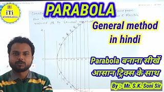 Draw a parabola by general method in hindi। General method Parabola।Engineering Curve।Sonu Soni Sir [upl. by Poyssick]