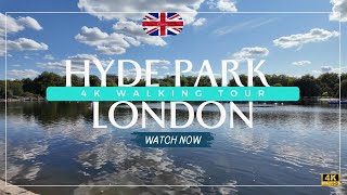 Hyde Park  London 🇬🇧 The Most Famous Royal Park 4K Walking Tour [upl. by Donaldson313]