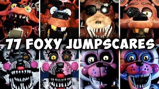 77 FOXY JUMPSCARES FNAF amp Fangames [upl. by Devin426]