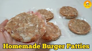 HOMEMADE BURGER PATTIES  How to make Burger Patty  Pork Burger Patty Recipe  Karens Kusina [upl. by Anig95]