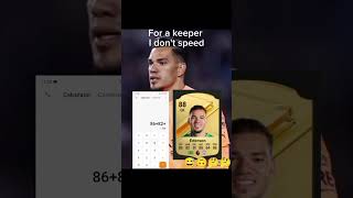 Ederson FC 24 rating 😅🙃🤔🤔😅rating football fc24 ederson manchestercity JLCShorts [upl. by Nedaj]