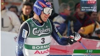 Bode Miller  Downhill Bormio 2005 Gold Medal World Championship [upl. by Eillac]