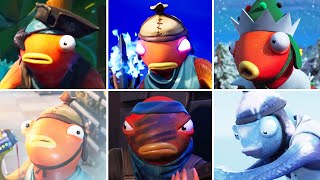 Evolution of Fishstick in All Fortnite Trailers amp Cutscenes [upl. by Lael]