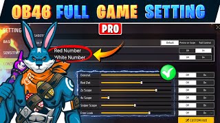 OB46 Full Game Setting ✅  Free fire headshot setting in tamil  OB46 Sensitivity setting 🔥 [upl. by Suolekcin]