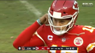 VON BELL INTERCEPTION ON PATRICK MAHOMES IN OT😱 [upl. by Naujud769]