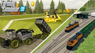 10 Million Dollars in Silage to Build the Ultimate Train Farm  SuperCut  Farming Simulator 22 [upl. by Lia307]