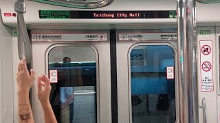 Taiwan Taichung Taichung Metro ride From Beitun main Station to Taichung City Hall Station [upl. by Agemo367]