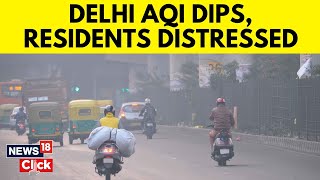 Delhi Air Pollution News  AQI Levels Dip Again Citizens Distressed  Stubble Burning  N18V [upl. by Elmaleh]