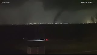 Video shows tornado in Edwardsville Illinois [upl. by Berkeley]