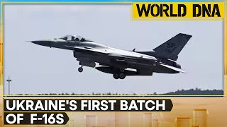 Ukraine receives first F16 fighter jets after long wait  World DNA  WION [upl. by Fernyak]