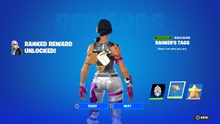 HOW TO GET RANKED RANKER’S TAGS BACK BLING IN FORTNITE [upl. by Ahsitel364]