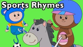 Sports Rhymes  Nursery Rhymes from Mother Goose Club [upl. by Nodnalb247]