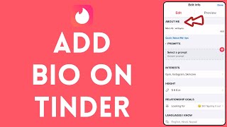 How to Add Bio on Tinder [upl. by Colton]