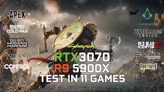 RTX 3070  Ryzen 9 5900X Test in 11 Games 1080p [upl. by Everett640]