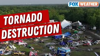 I COULDNT BELIEVE MY EYES Deadly EF2 Tornado Destroys Bentonville Arkansas Bike Fest [upl. by Uriah]