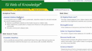 Web of ScienceJournal Impact Factors [upl. by Alrahs328]