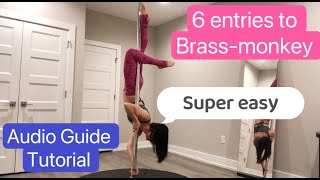 6 entries to BrassMonkey  Pole dance tricks  Pole moves poledance poletricks pole [upl. by Robbin]