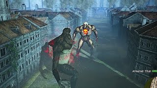 BEAST TITAN VS ARMORED TITAN Boss Fight  ATTACK ON TITAN 2 Final Battle 2K60FPS [upl. by Libby]