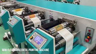 Mini Flexo Horizontal Printing Machine 4 Colour [upl. by Cath]