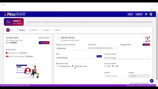 FinoLiteDMTRemitterBeneficiary Addition Transaction [upl. by Ciapha668]