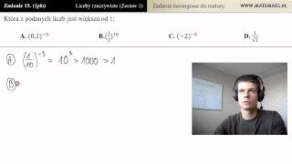 Zadanie 15  potęgowanie zadania maturalne  działania na liczbach [upl. by Mukerji139]