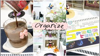 أعدت ترتيب مكتبي  انبوكسينغ📦 جورنال سبيستون 📒 asmr desksetup diy aesthetic organization vlog [upl. by Nomrej]