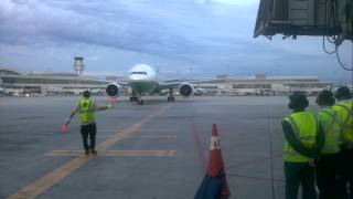 ATS marshaling EVA B777300ER YYZ [upl. by Mathias149]