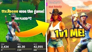 ADDING PREVIOUS WINNER AND THEN 1v1ING THEM Fortnite Exposing Stats [upl. by Nylyak]