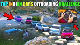 TOP INDIAN CARS VS EXTREME OFFROAD TRACK IN JUNGLE CHALLENGE WITH TOP MODEL Cars IMPORT FROM INDIA [upl. by Notslah]