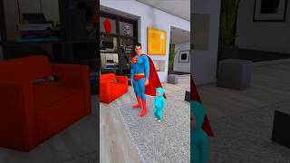 GTA V  SUPERMAN GOES INSIDE A TV TO MEET GODZILLA 😱 shorts [upl. by Arded]