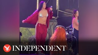 Madonnas daughter Lourdes Leon stuns crowd with performance at Brava Madrid Music Festival [upl. by Ydnelg]