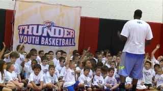 NBA Cares Oklahoma City Thunder Youth Basketball Camp [upl. by Atekal306]