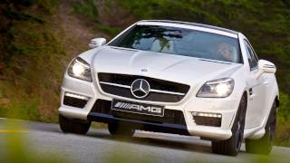 MercedesBenz SLK 55 AMG Roadster 2012 im Fahrbericht [upl. by Gratia]