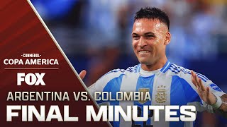 Argentina vs Colombia Final minutes of EXCITING finals match 🤯  2024 Copa América  Final [upl. by Olbap]