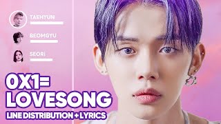 TXT  0X1LOVESONG I Know I Love You feat Seori Line Distribution  Lyrics PATREON REQUESTED [upl. by Tengler]