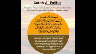 Surah Al Fatiha  Acknowledgment of Allahs Sovereignty [upl. by Aileek729]